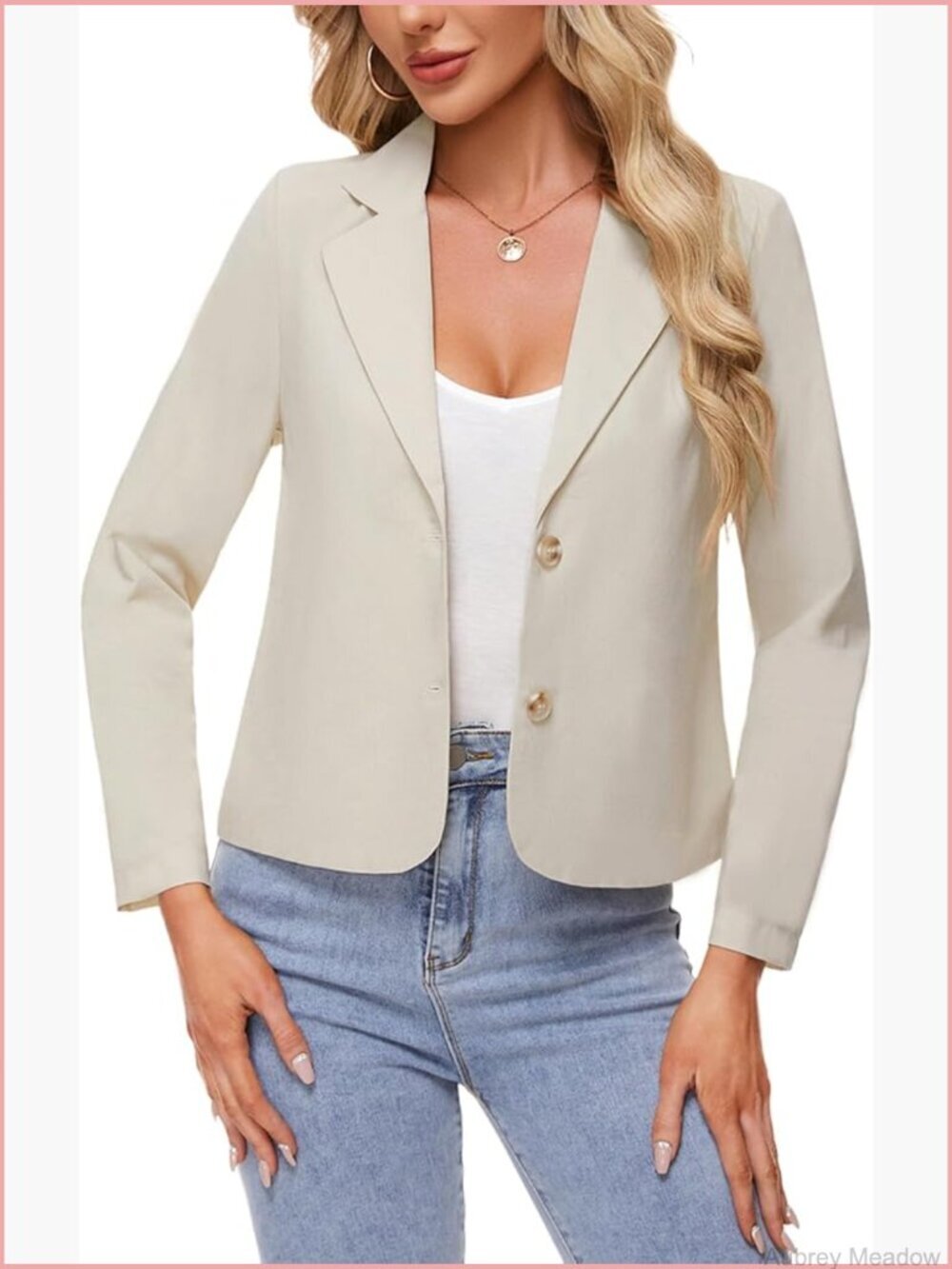Linen Blazer for Women Long Sleeve Lapel Button Blazers Lightweight Casual Work